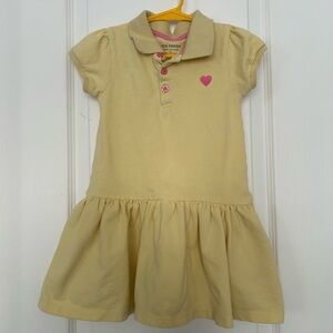Joe Fresh Cream Dress with Pink Heart